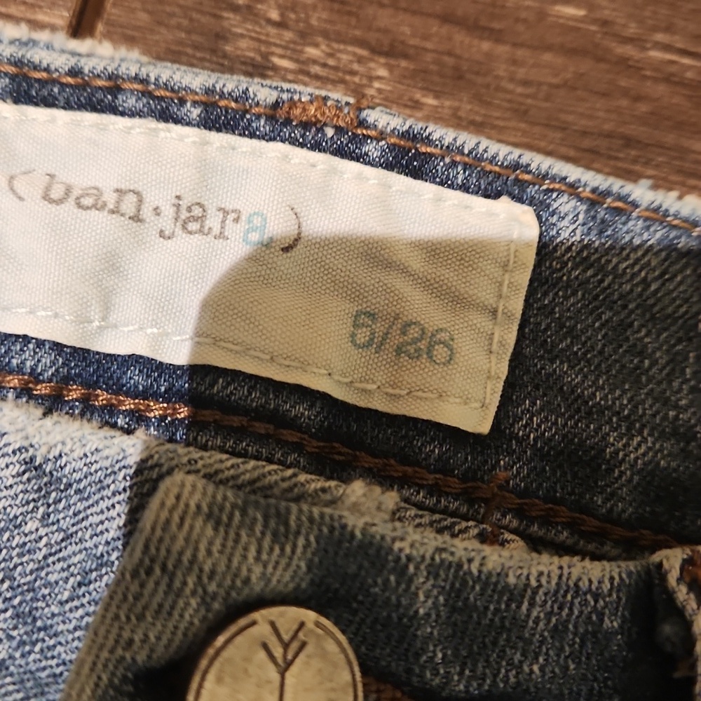 ❤️ BANJARA HIGH RISE FLARE JEANS, EXPOSED BUTTON FLY, 2 (26) - Picture 6 of 8